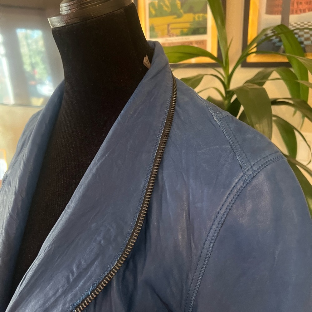 Elie tahari leather moto jacket - Picture 4 of 16